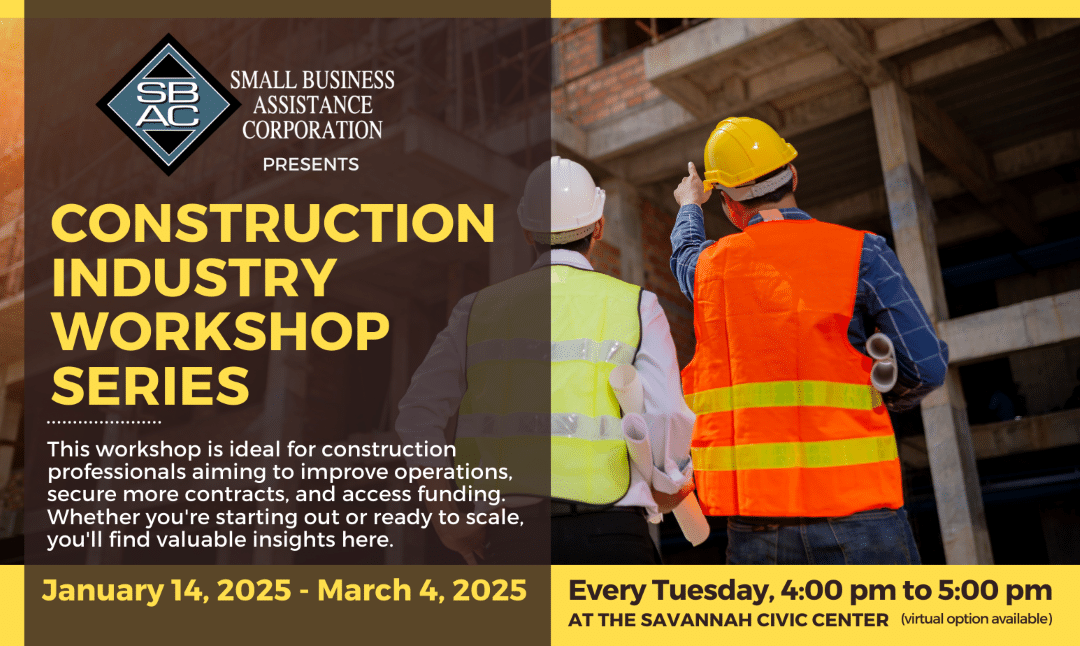SBAC Construction Industry Workshop Flyer header